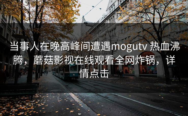 当事人在晚高峰间遭遇mogutv 热血沸腾，蘑菇影视在线观看全网炸锅，详情点击